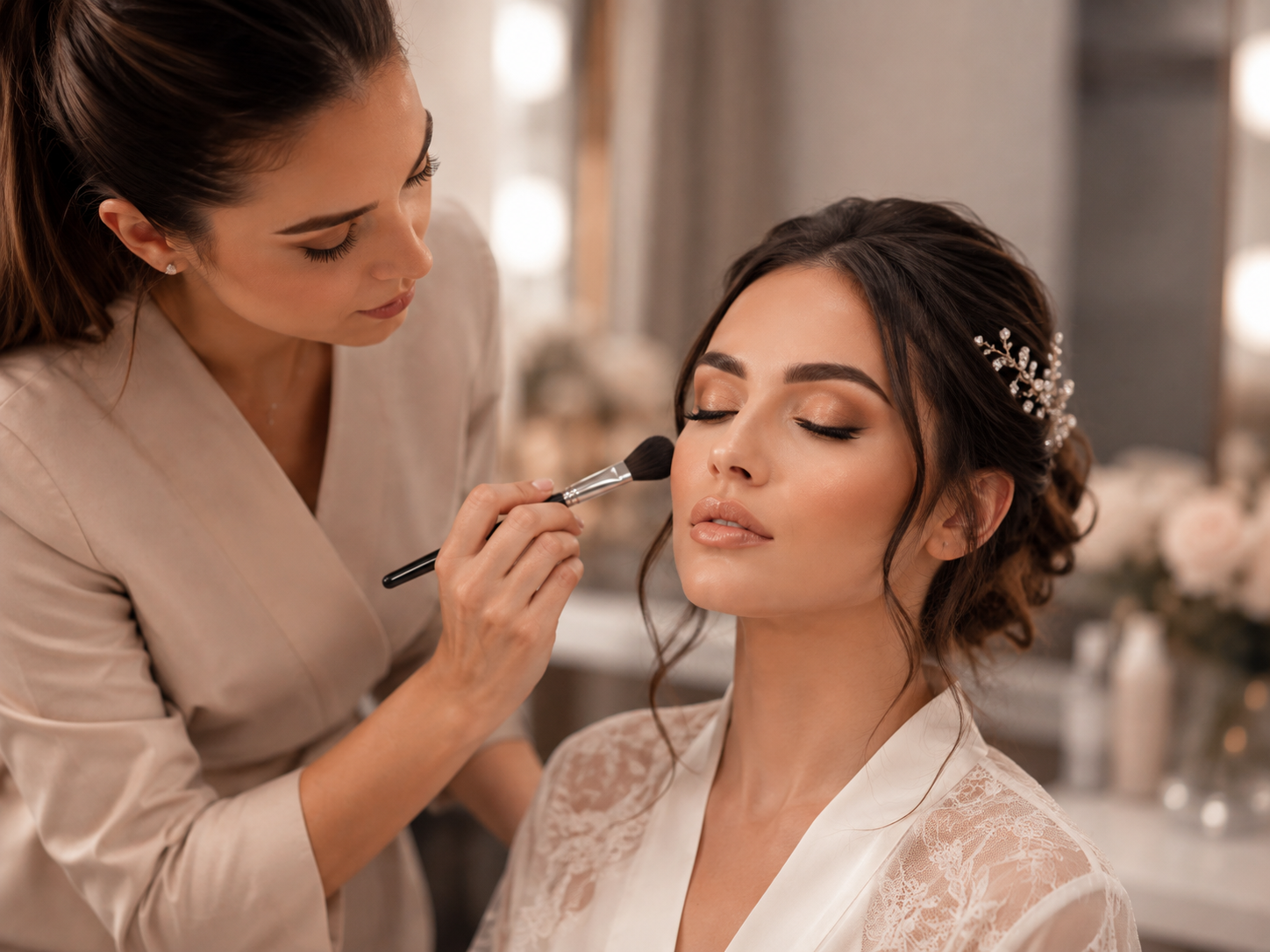 Glamora'da profesyonel makyaj uygulaması